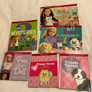 American doll book bundle with sticker pad
